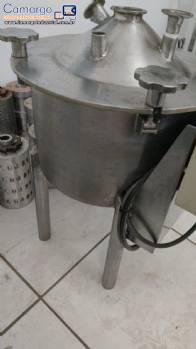 Tanque funil em inox encamisado com fundo cnico