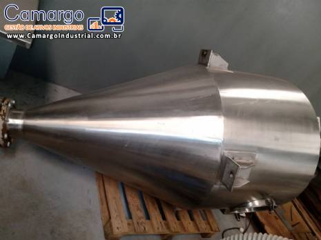 Silo vertical em inox 800 kg