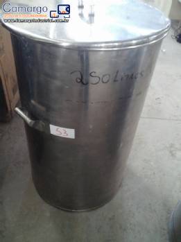 Tanque em ao inox para 250 L